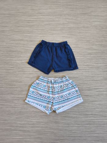 2 Shorts fille 24 mois 