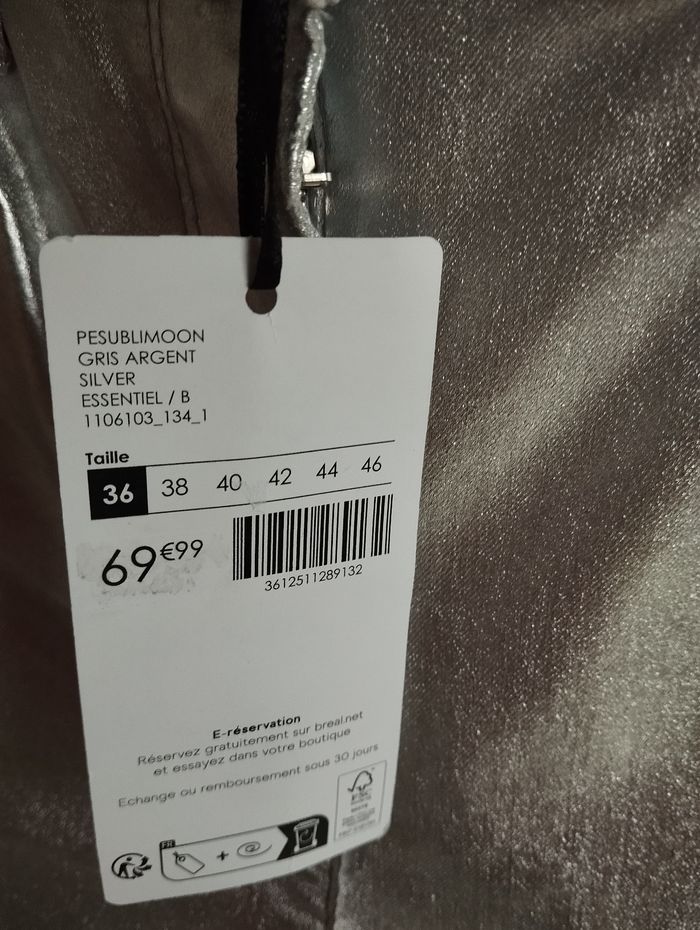 Pantalon magique argenté. Taille 36. Breal - photo numéro 3