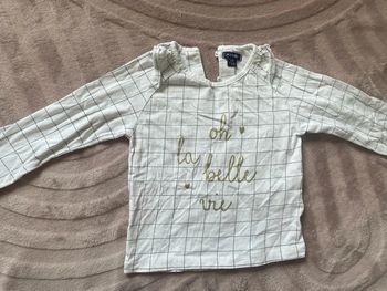 T-shirt à carreaux taille 12 mois