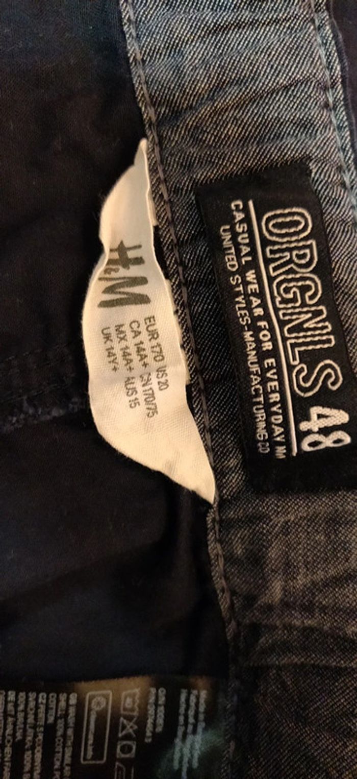Bermuda en toile de coton marine H&M 14 ans - photo numéro 3