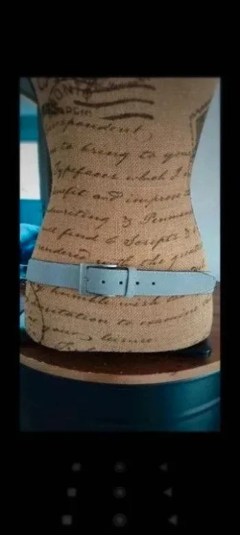 Ceinture suédine grise 120 cm boucle argenté