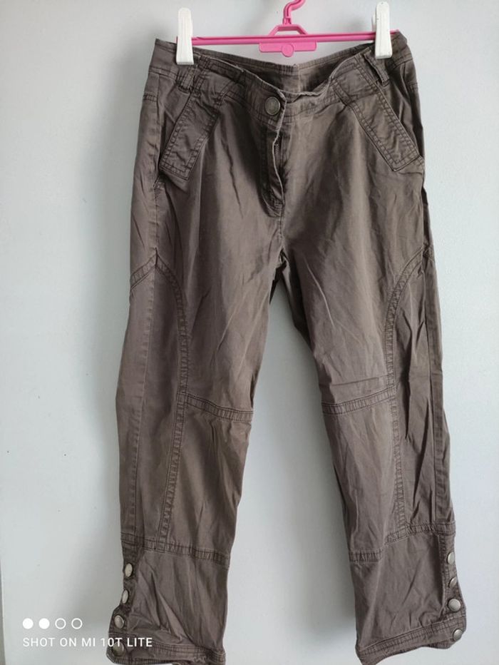 Pantacourt marron camaïeu