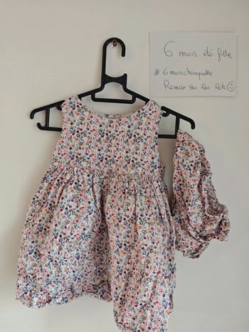 Robe + culotte bloomer à fleurs