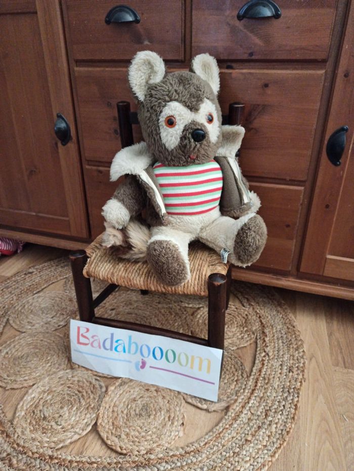 peluche raton laveur Ajena les animaux blouson 1981