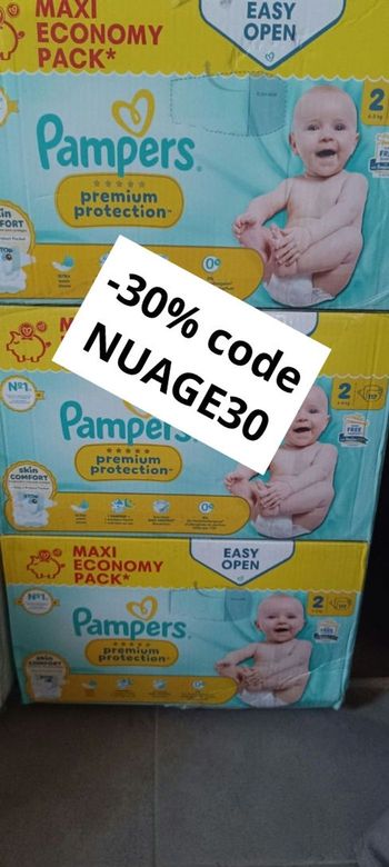 351 couches Pampers taille 2 premium protection lot de 3 cartons 