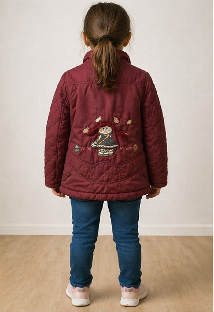 Veste matelassée bordeaux fille Palomino, taille 116 - photo numéro 2