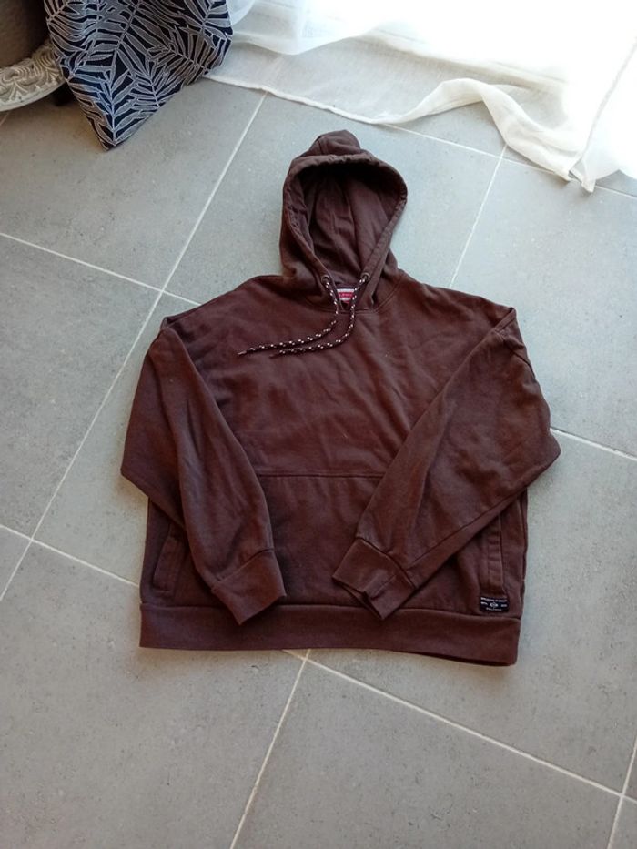 Pull à Capuche Pour Homme Marron Taille L/40