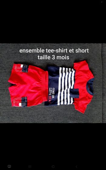 Ensemble bébé tee-shirt et short