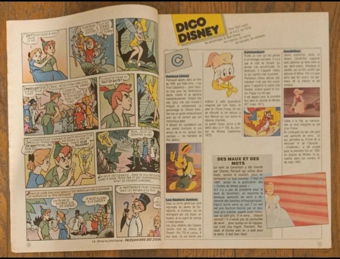 Ancien journal de Mickey avec cadeau poster géant Film Peter Pan N°1760 de 1986 vintage - photo numéro 8