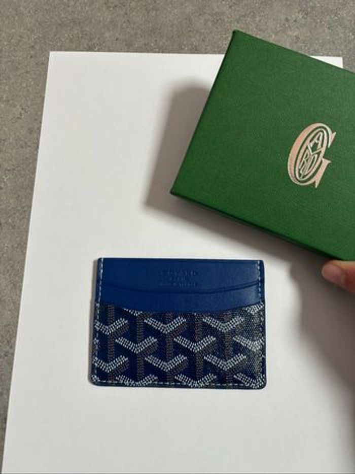 Porte carte Goyard bleu royal
