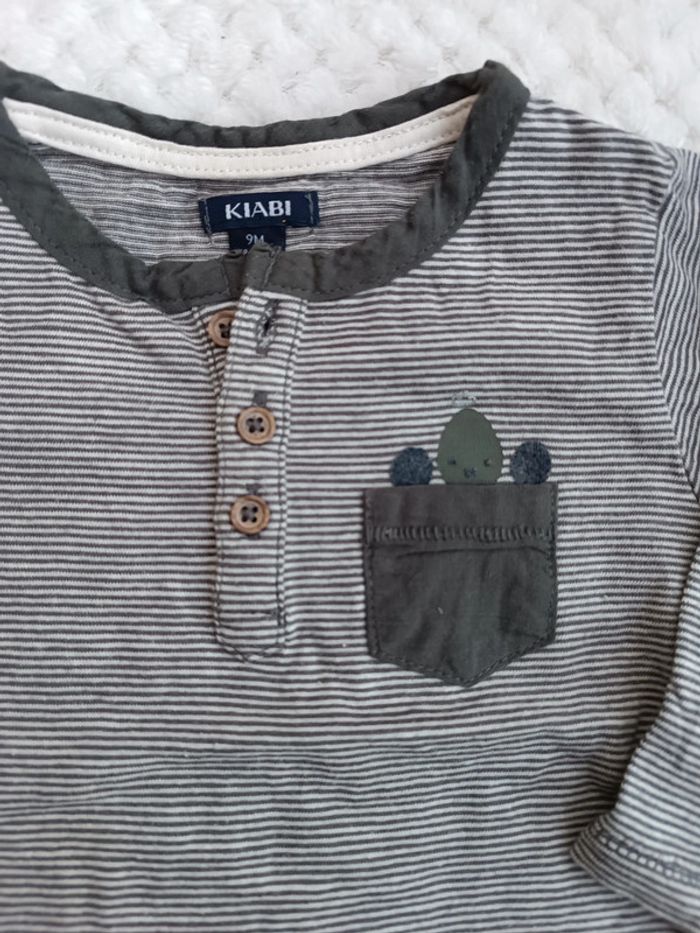 🔸T-shirt Manches Longues Kiabi – 9 mois 🔸 - photo numéro 3