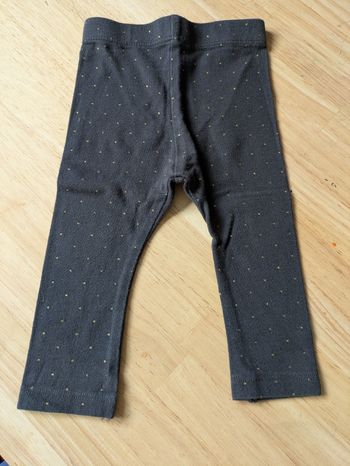 Legging - 9M - noir à pois dorés 