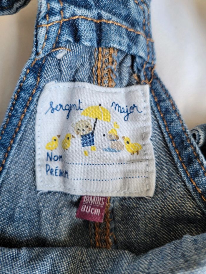 Lot 18 mois salopette ourson en jean et gilet - photo numéro 11