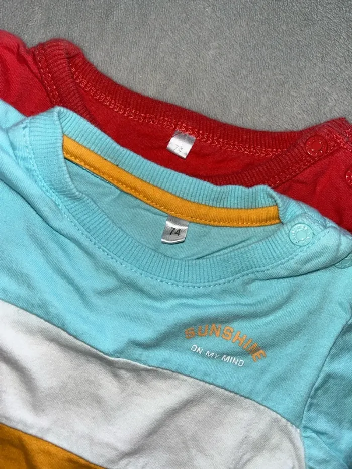 Lot 2 t-shirt bébé - photo numéro 2
