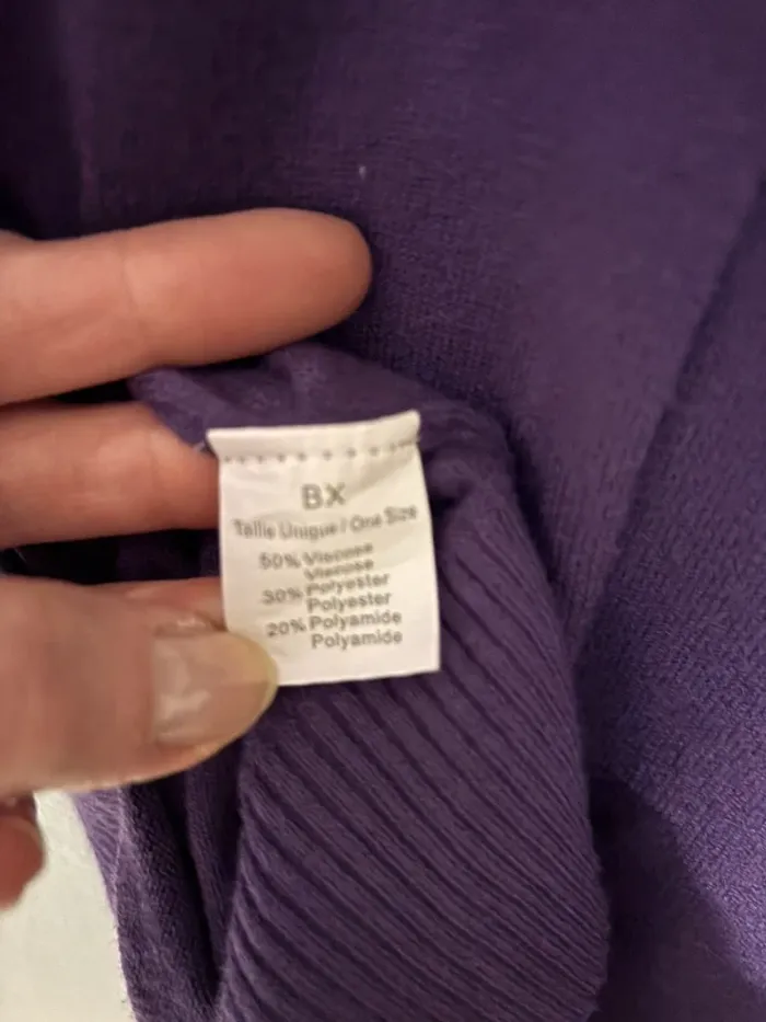 Jolie pull long violet taille unique - photo numéro 7