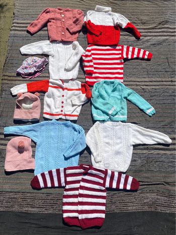 Lot de pulls et gilet tricoté main