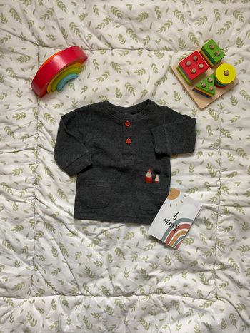 teeshirt manches longues gris 6 mois