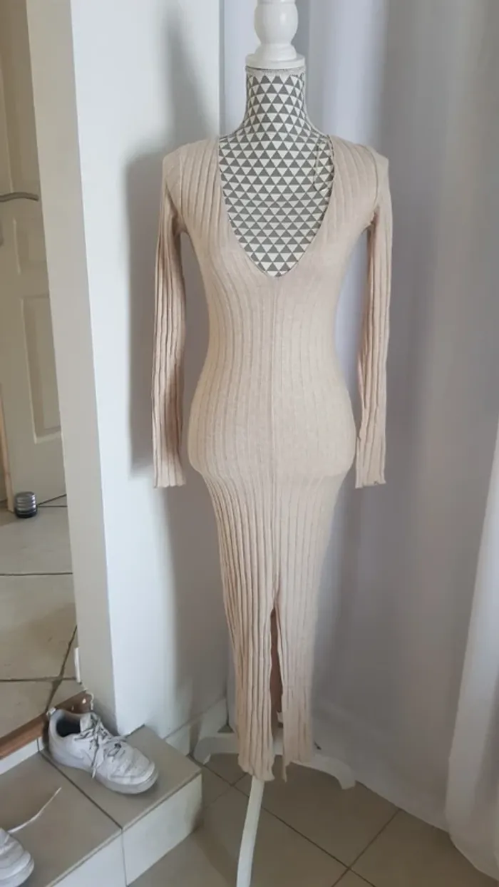Robe longue lainage fin