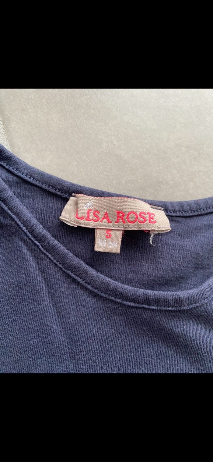 Tee shirt manches longues Lisa rose 5 ans - photo numéro 4