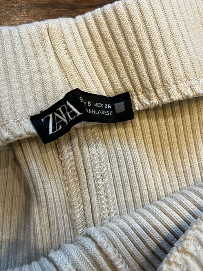 Jupe mi longue côtelé écru beige zara taille S/36 - photo numéro 3