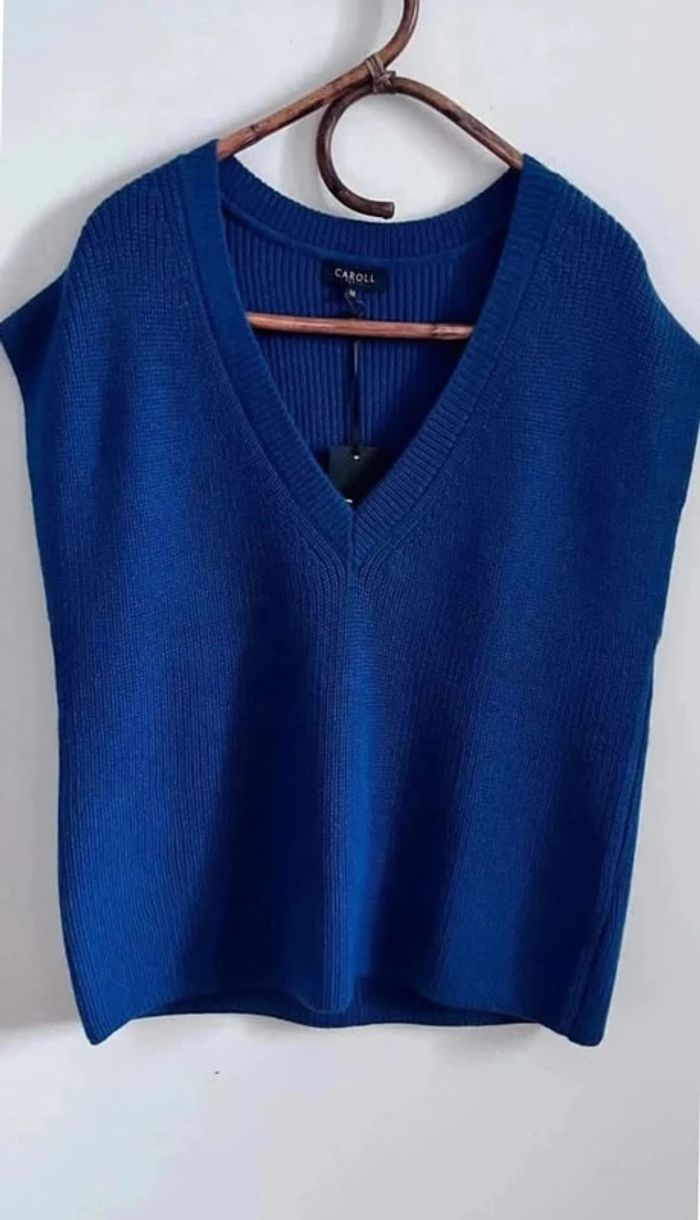Pull laine sans manches neuf - photo numéro 3