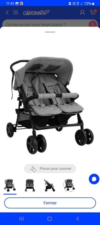 Pousette double NEUVE