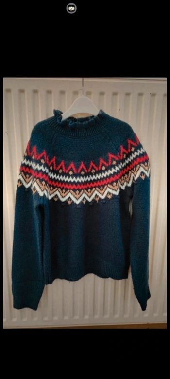 💙Pull bleu thème Noël 12 ans