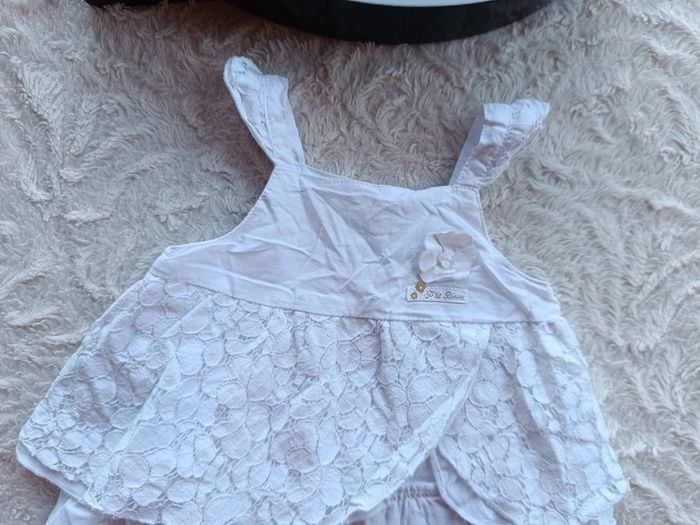 Robe bretelles Fille 6 mois style broderie idéal cérémonie mariage fête baptême P'tit bisou - photo numéro 3