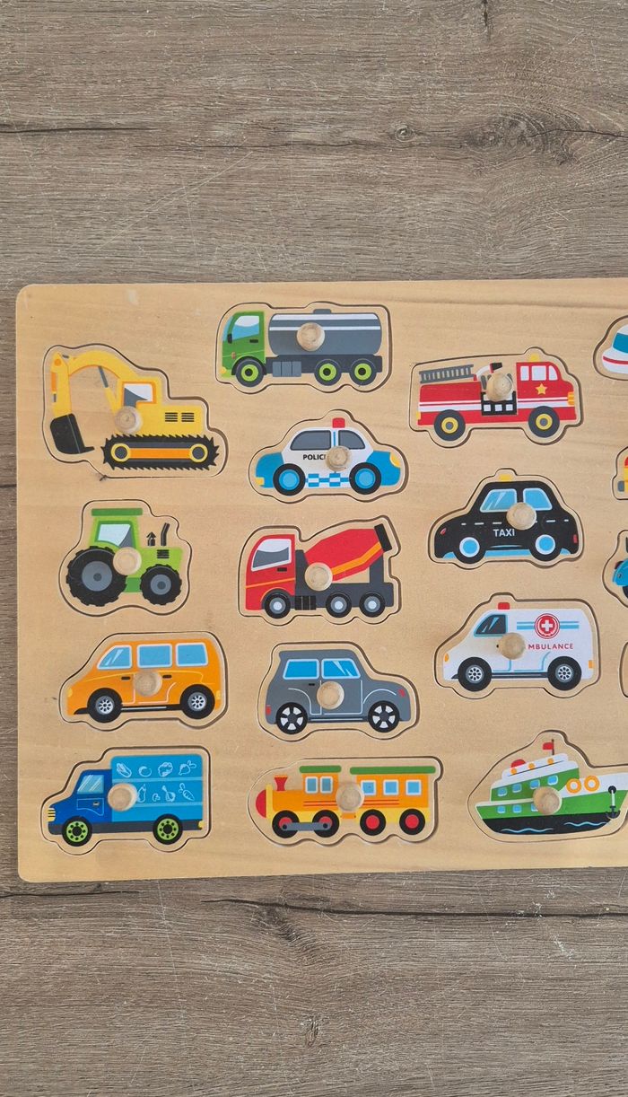 Grand puzzle véhicules à encastrer - photo numéro 3