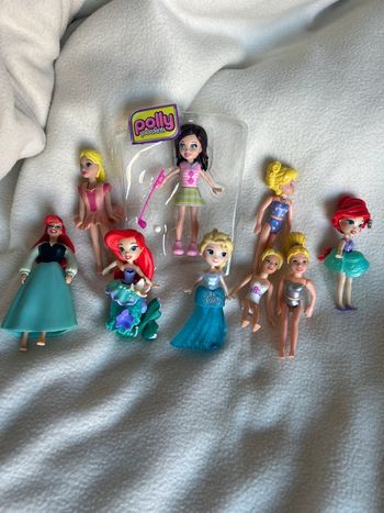 Lot de figurines Polly Pocket et mini princesses