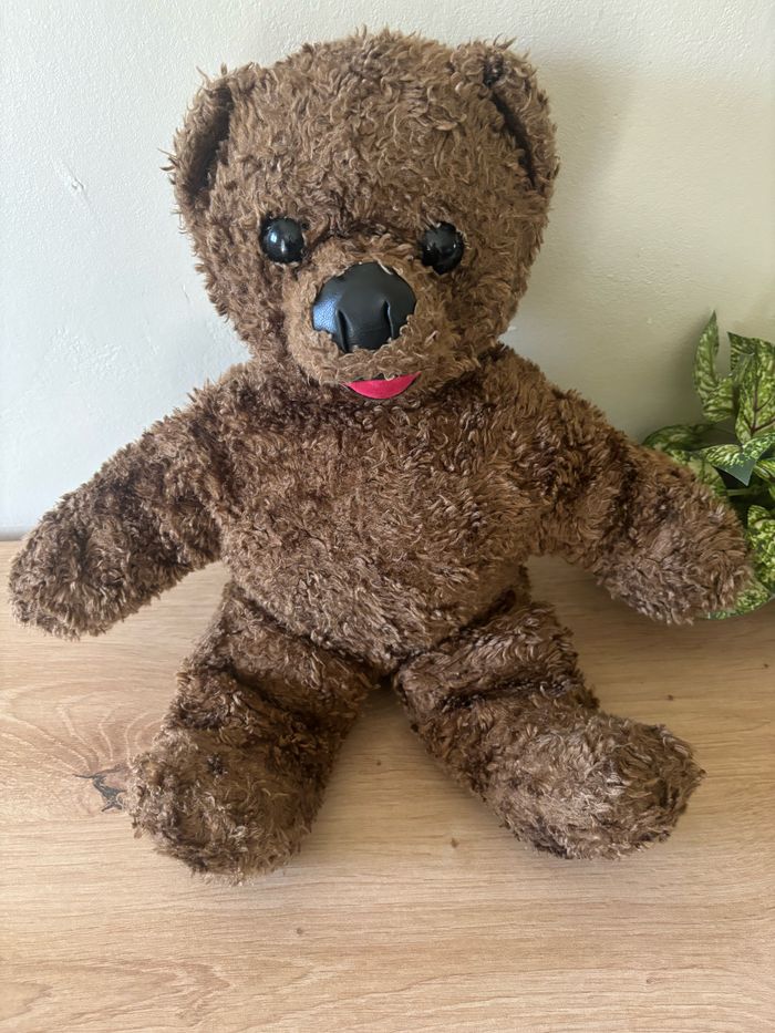 Peluche vintage nounours marron bonne nuit les petits 1994 - photo numéro 2