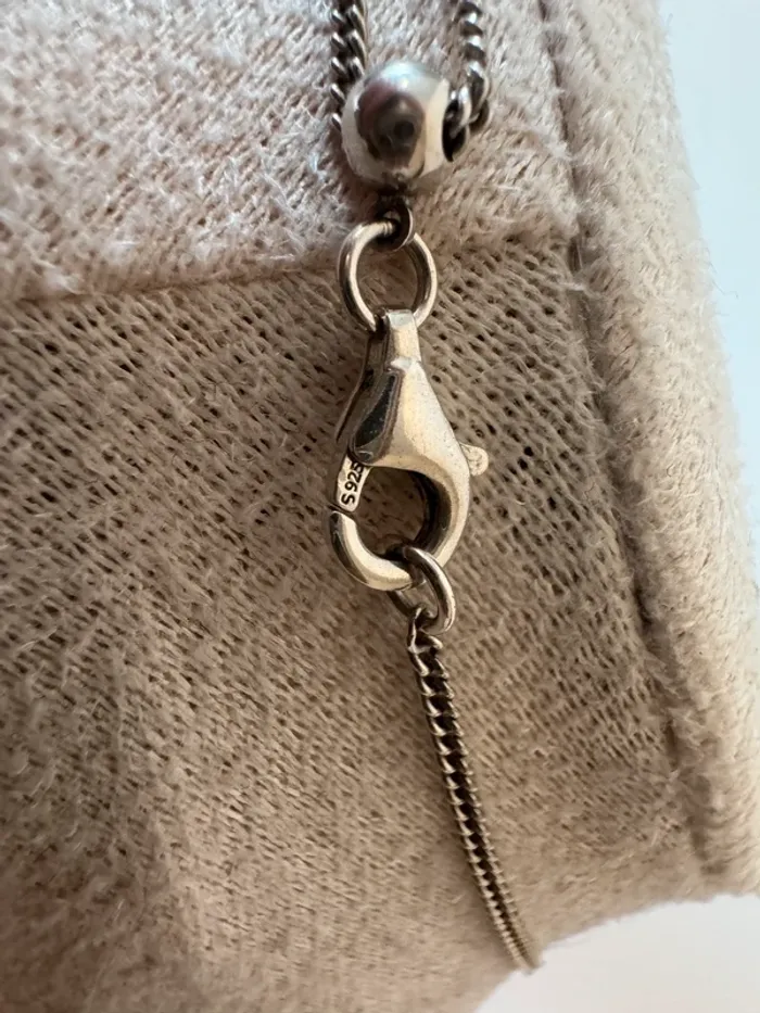 Chaîne Pandora Authentique Ajustable avec Pendentif O pour charm - photo numéro 3