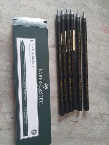 Boîte 6 pitt graphite pure 6B 117307 faber castell