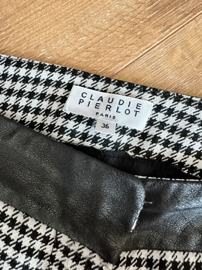 Pantalon ajusté Claudie Pierlot noir et blanc taille 36 - photo numéro 7