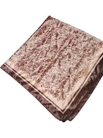 Grand carré cashmere rose et gris