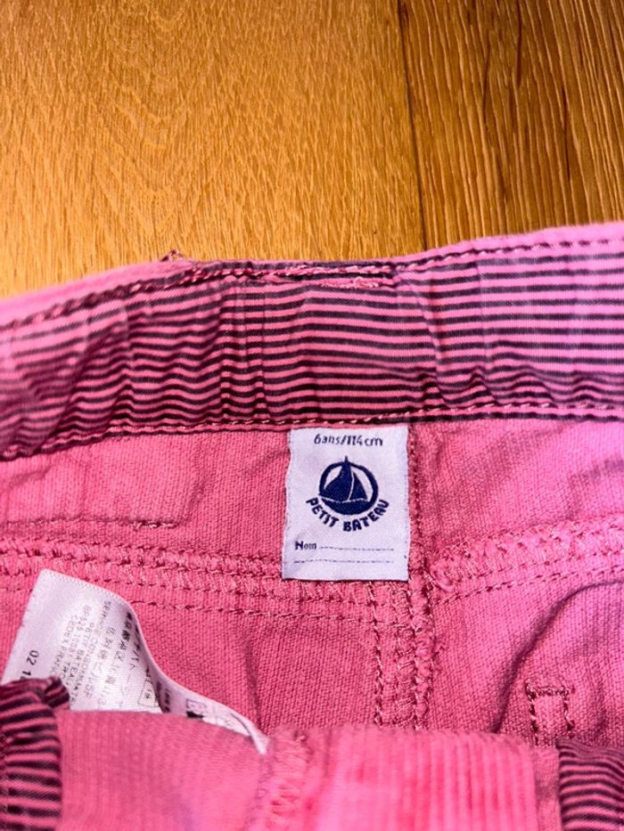 Pantalon en velours côtelé rose ajustable - photo numéro 9