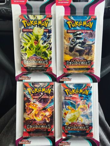 Art set booster blister ev3 flammes obsidiennes scelle en français 