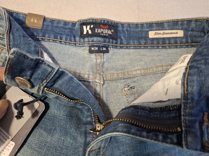 Beau jean Kaporal femme slim standard 34 cobalt neuf et étiqueté - photo numéro 6