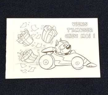 Lot 7 cartes d'invitation fête d'anniversaire