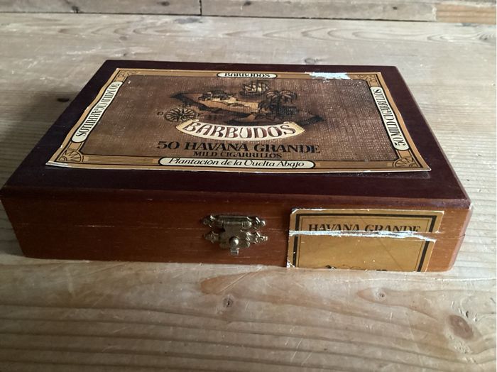 Boîte en bois cigare barbudos cubain - photo numéro 5