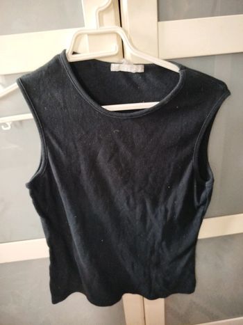 Tee shirt sans manches noir