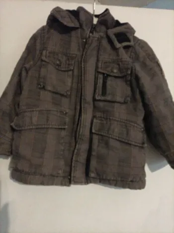 Manteau garçon rayé