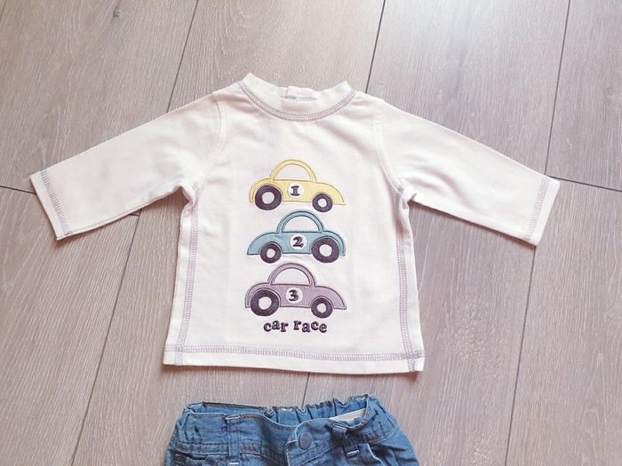 Ensemble maillot + jeans souple. Garçon 3 mois. Marque Devil child - photo numéro 2