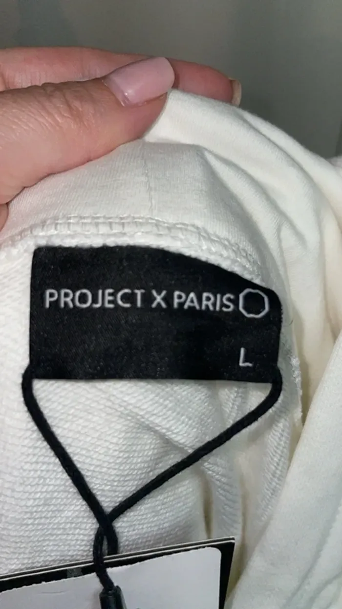 Hoodie Sweat à capuche Project X Paris Blanc Neuf Taille L - photo numéro 5