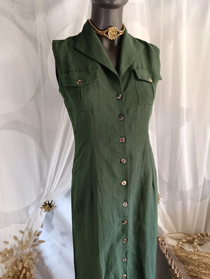 Tara Jarmon | Robe printanière verte | t. 36 - photo numéro 2