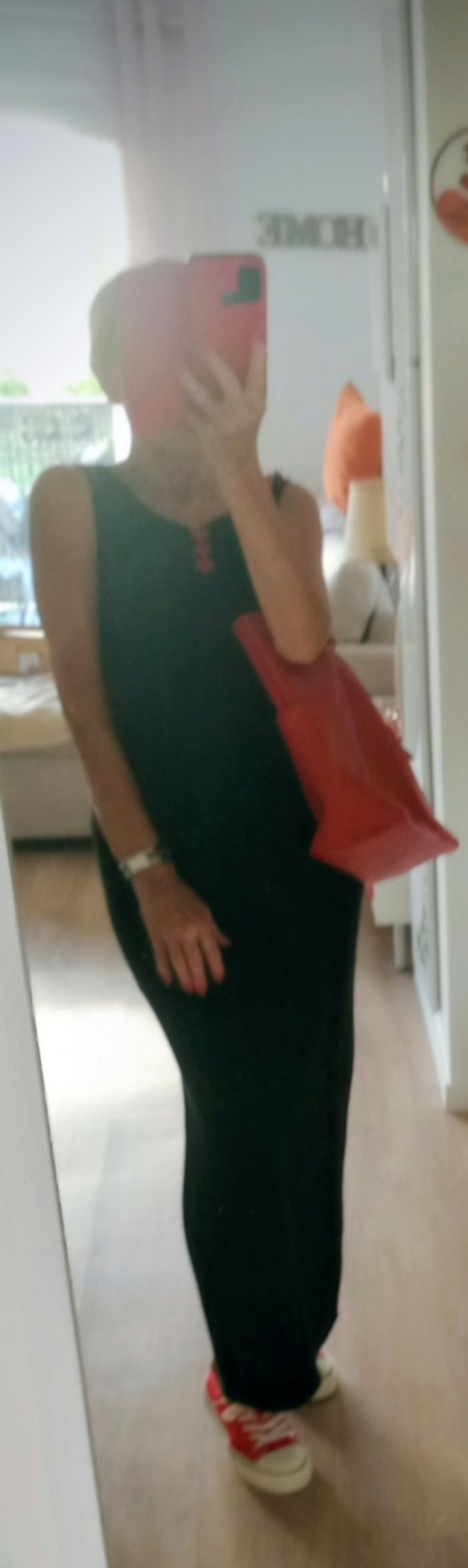 Robe longue neuve noire Pull & Bear