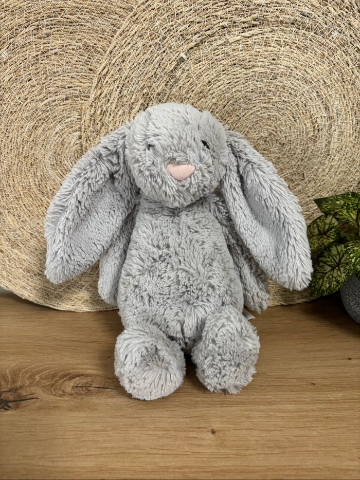 Doudou lapin gris queue blanche jellycat 30 cm