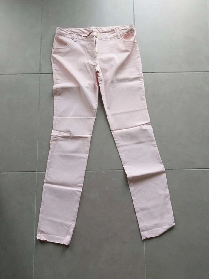 Pantalon  rose clair  extensible T38 - photo numéro 3