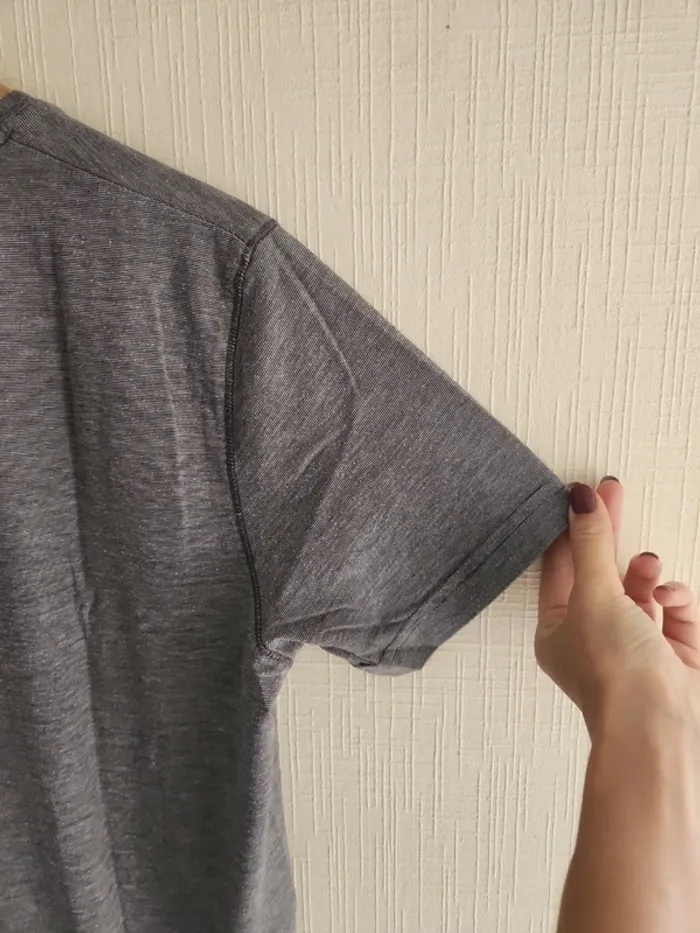Tee-shirt manches courtes Benson & Cherry gris L - photo numéro 8