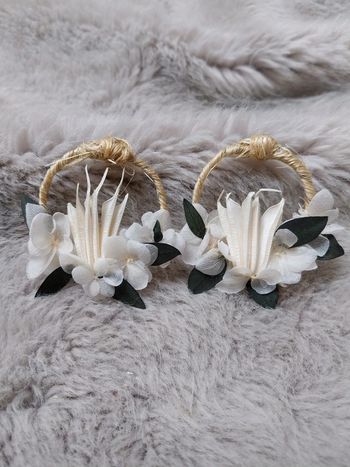 Boucles d'oreilles fleurs séchées